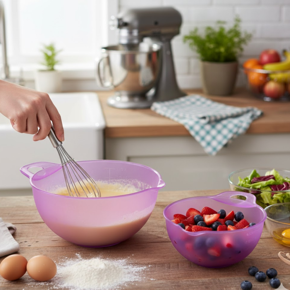 Mix & Measure Prep Bowl Set – 3 Durable BPA-Free Bowls