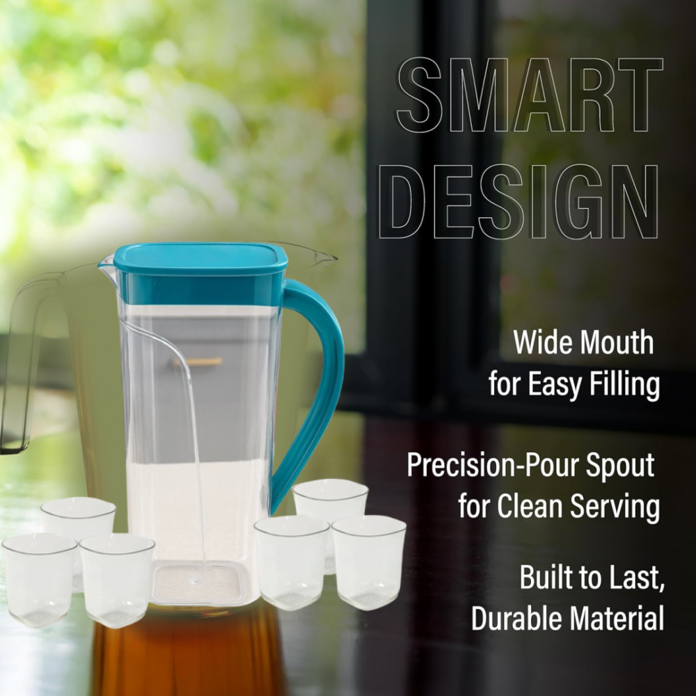 20743.png Plastic Jug with 6 Glass Set – 1.5L Unbreakable & Elegant