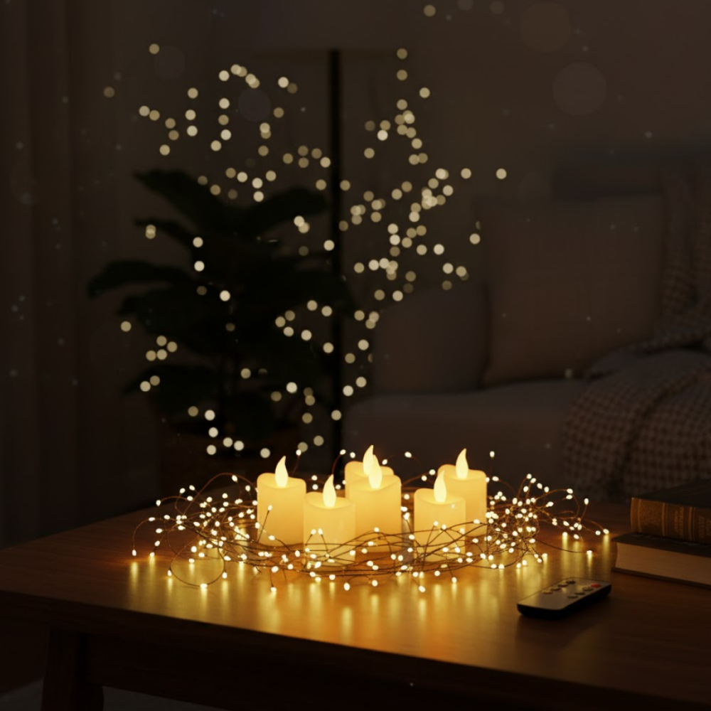 LED Flameless Candle Set – 6 Piece Warm Flickering Lights