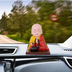 Solar Powered Buddha Statue – Moving Head and Hand Decor