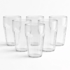 Transparent Smoothie Glass Set – 6 Durable 300ml Tumblers
