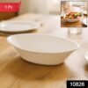 Marin Oval Serving Bowl – Deep, Elegant White Plastic Bowl