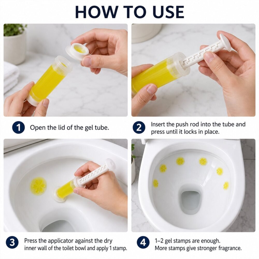 Flower-Shaped Toilet Gel Cleaner with Box – Effective stain removal