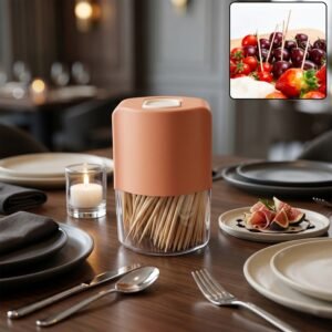 21977-01-no-sku_b3159e39-fa6f-416d-8b3d-406766f4d7e6.jpg Toothpick Dispenser – Hygienic One-at-a-Time Pop-Up Design