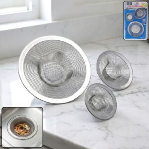 Stainless Steel Sink Drain Strainer Set – Prevents Clogs & Odors