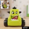 Cartoon Monster Push Back Car Toy for Kids - Eco-Friendly & Durable
