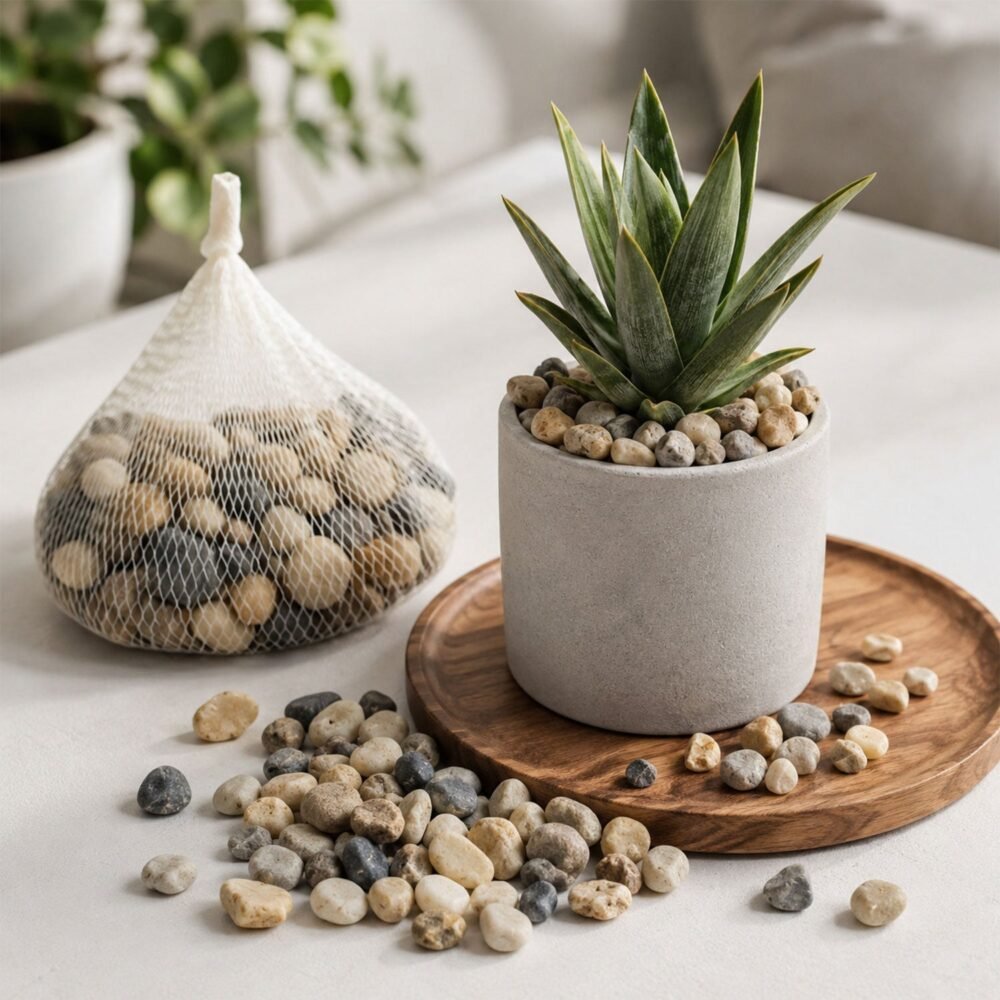Decorative Natural Pebbles – Smooth River Stones for Home & Garden