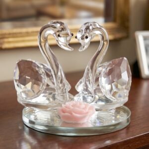 22178-01-no-sku_dd8f9fe4-73d3-470b-acf8-c02ff139f2db.jpg Crystal Swan Pair Showpiece – Elegant Decorative Gift for Love