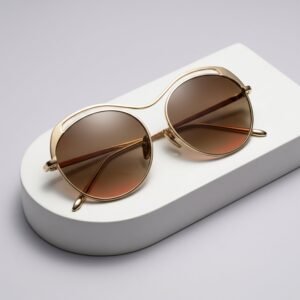 Fashion Sunglasses – Trendy Metal Frame with Mirrored Lenses