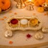22196-04-product_e703d5ec-c441-4801-ae7a-1447606aedde.jpg Kankavati – Elegant 3-Compartment Puja Holder for Sacred Rituals