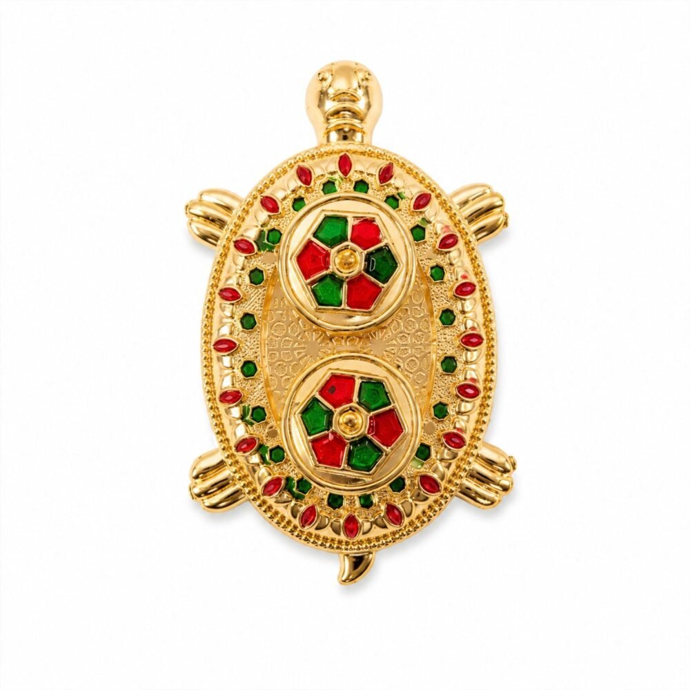 Kumkum Holder – Tortoise Shape for Puja & Rituals with Twin Compartments