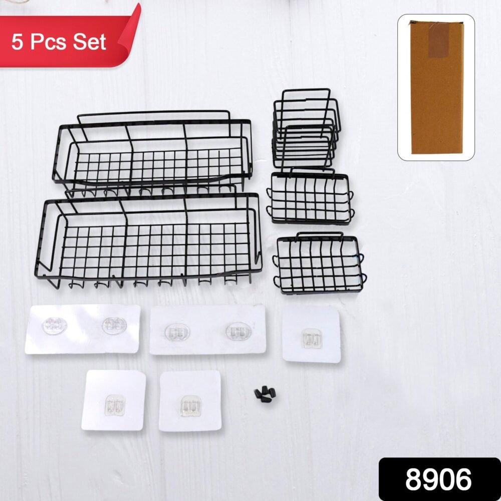 227_c94d3230-07d2-4b1b-a82f-a1be3aa36a8d.jpg Metal Shower Caddy – Durable 5-Pc Bathroom Organizer Combo