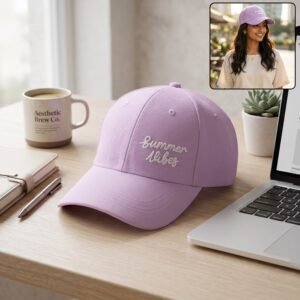 Summer Vibes Embroidered Baseball Cap – Stylish Sun Protection