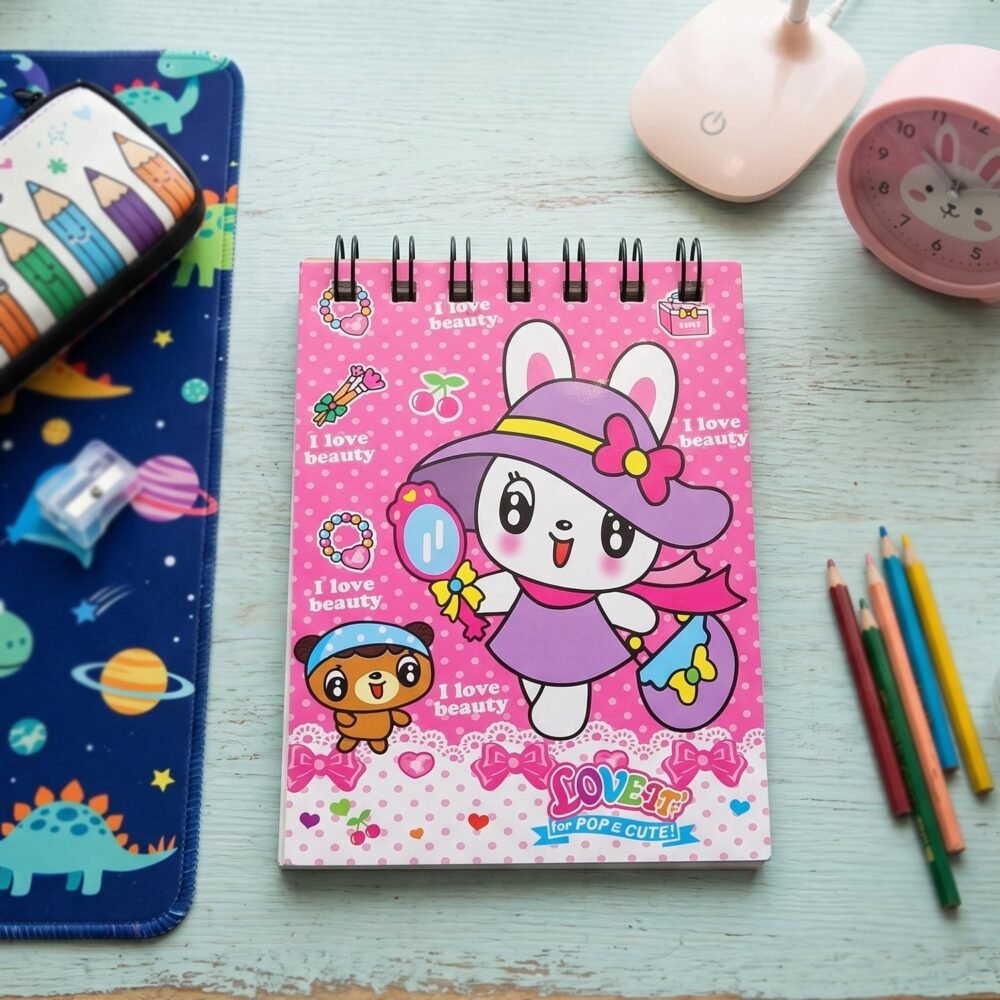 Kids Stationery Set – 7-in-1 Cute Pink Gift Pack for Girls