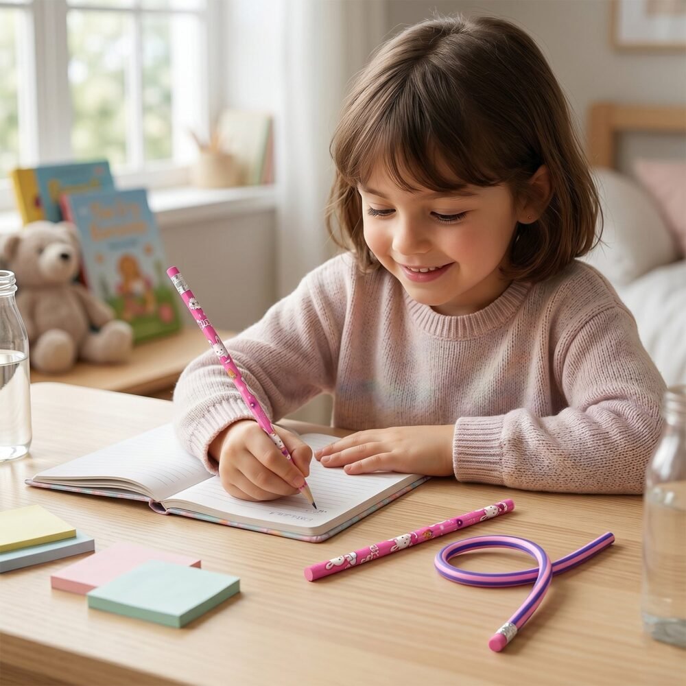 Kids Stationery Set – 7-in-1 Cute Pink Gift Pack for Girls