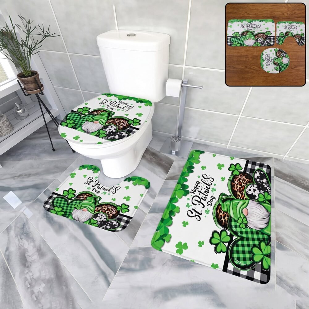3 in 1 Bathroom Mat Set – Complete Floor Coverage & Non-Slip Design