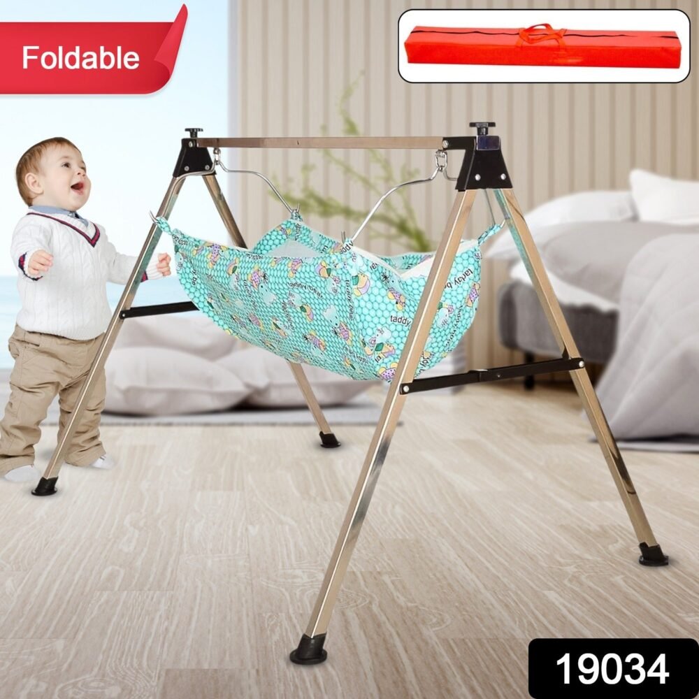 234_63c95c44-4ed9-4536-812b-b7303e52ec66.jpg Baby Cradle Ghodiyu – Portable Stainless Steel Folding Swing Stand