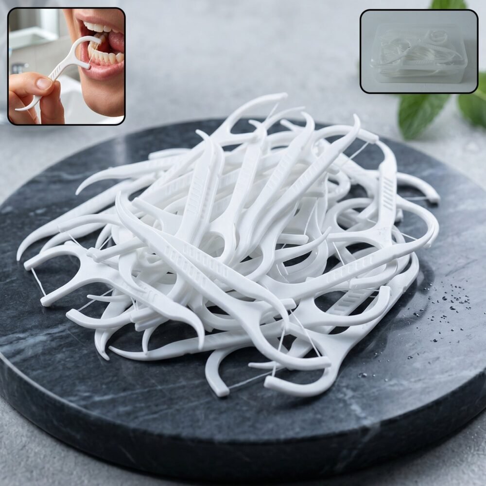 23681-01-no-sku_63f40d5e-c189-4e42-a067-cae8dbe76937.jpg 2-in-1 Dental Floss & Toothpick Sticks - Portable & Hygienic