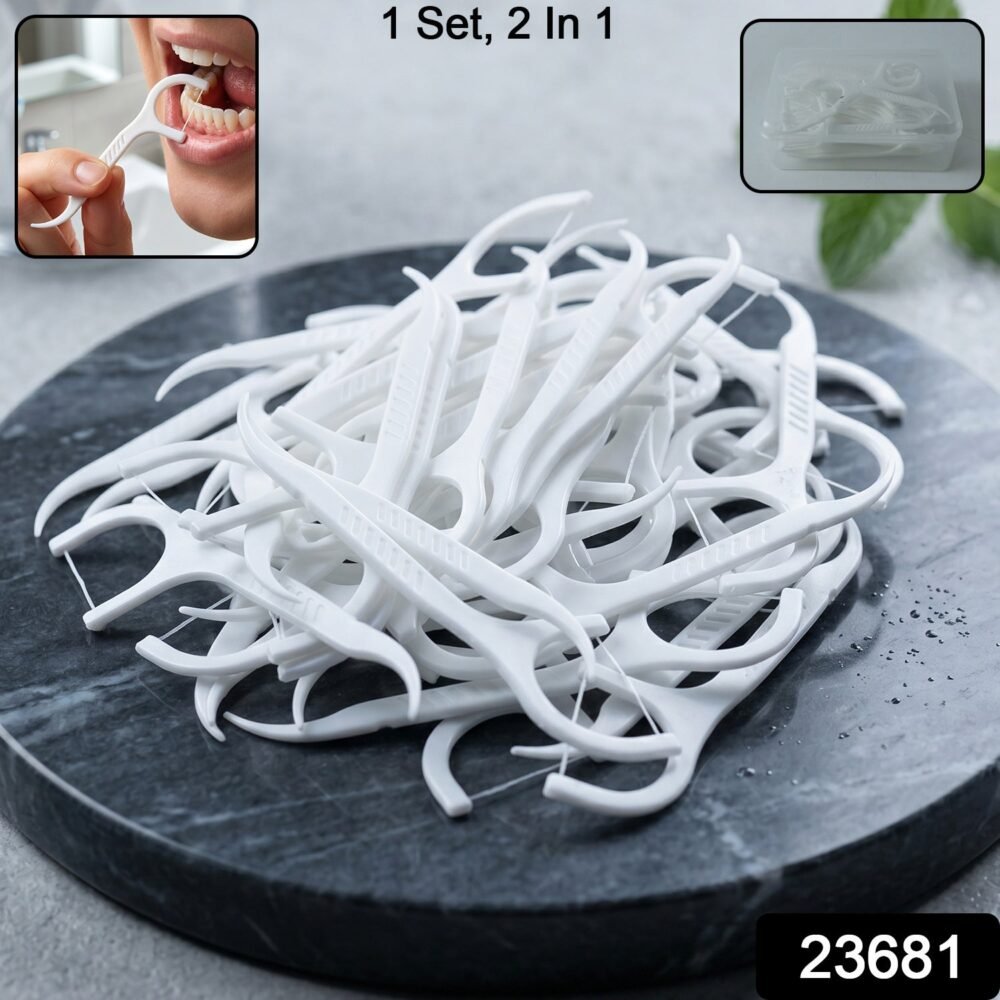 23681-02-sku_67765f28-1d11-4574-b3f5-fb8a7e74f44f.jpg 2-in-1 Dental Floss & Toothpick Sticks - Portable & Hygienic
