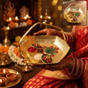 23683-01-no-sku_14d0c218-c1ae-4f8b-b3f7-f955ab26a78e.jpg Golden Kumkum Kankavati Basket – Elegant Ritual Organizer