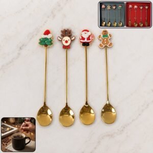 Mix Golden Cartoon Spoon Set – Stylish & Durable Tableware