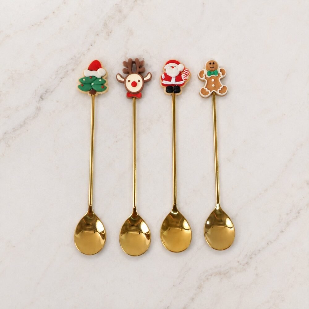 Mix Golden Cartoon Spoon Set – Stylish & Durable Tableware