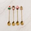 Mix Golden Cartoon Spoon Set – Stylish & Durable Tableware