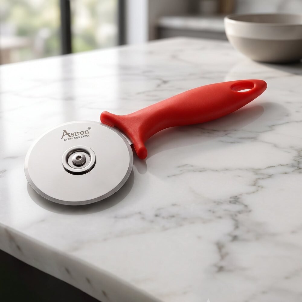 24507-01-no-sku_0b6bdc1a-8267-4264-846f-3c806700b7a2.jpg Stainless Steel Pizza Cutter – Sharp Slicer with Comfortable Handle