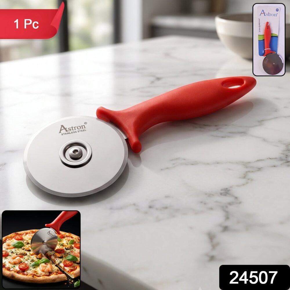 24507-02-sku_9db0d15c-4036-4c74-98f3-24c7c3f77b2e.jpg Stainless Steel Pizza Cutter – Sharp Slicer with Comfortable Handle