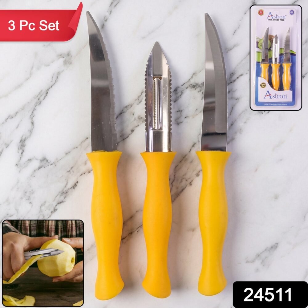 Kitchen Knife and Peeler Set – Durable Stainless Steel Tools for Daily Use