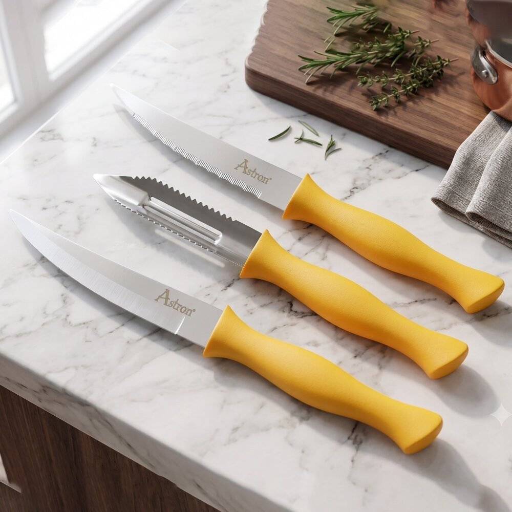 Kitchen Knife and Peeler Set – Durable Stainless Steel Tools for Daily Use