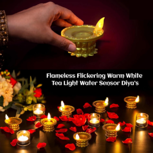26.png Water Sensor LED Diyas Set – Flameless Golden for Festive Decor