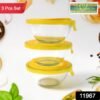 Glass Bowl Set with Lids – Multipurpose Microwave Safe (3 pcs)