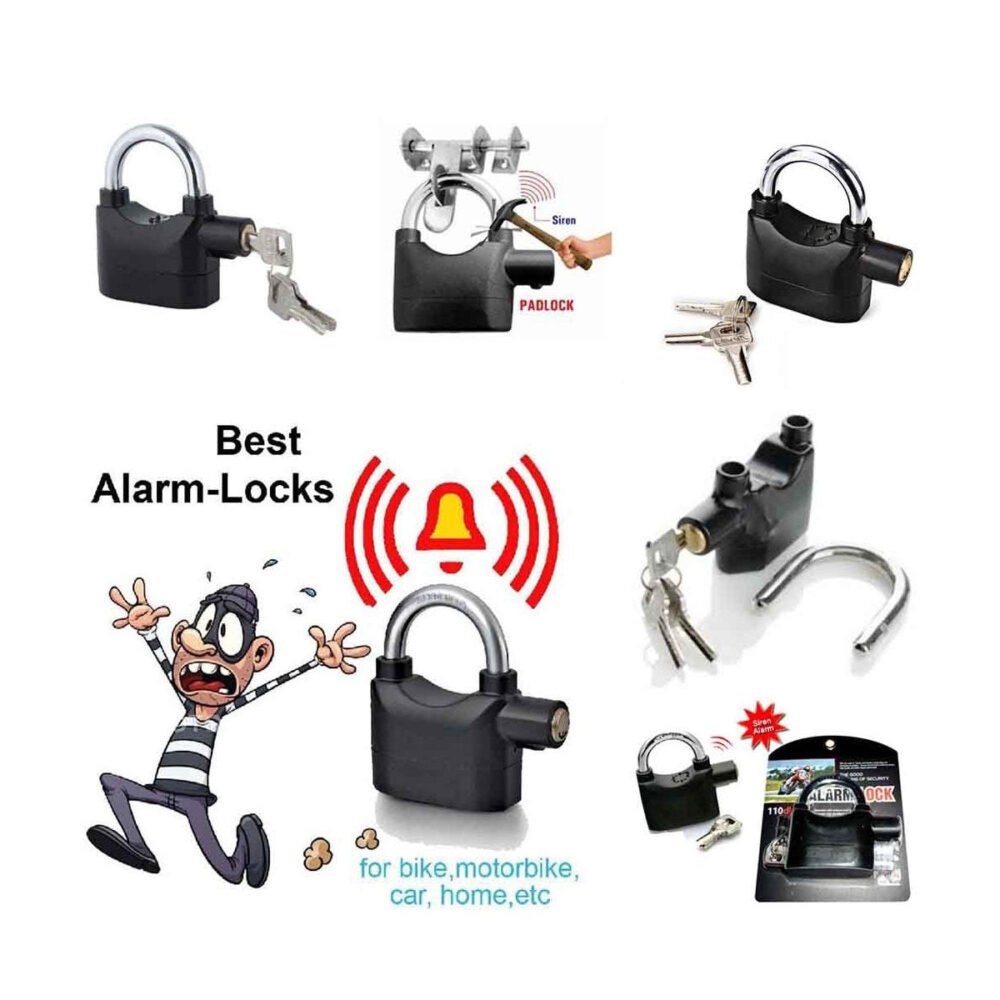 Anti Theft Pad Lock – Heavy Duty with 110dB Smart Alarm