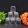 Transparent Diamond Plastic Glass Set – 6 Pieces with Tray