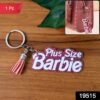 Plus Size Barbie Keychain – Glitter Finish & Tassel Charm