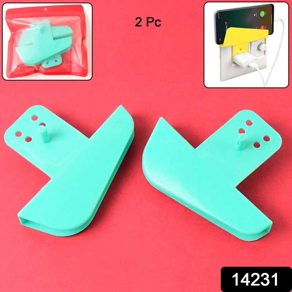 Mobile Phone Charging Stand – Secure Plastic Holder (2 Pc)