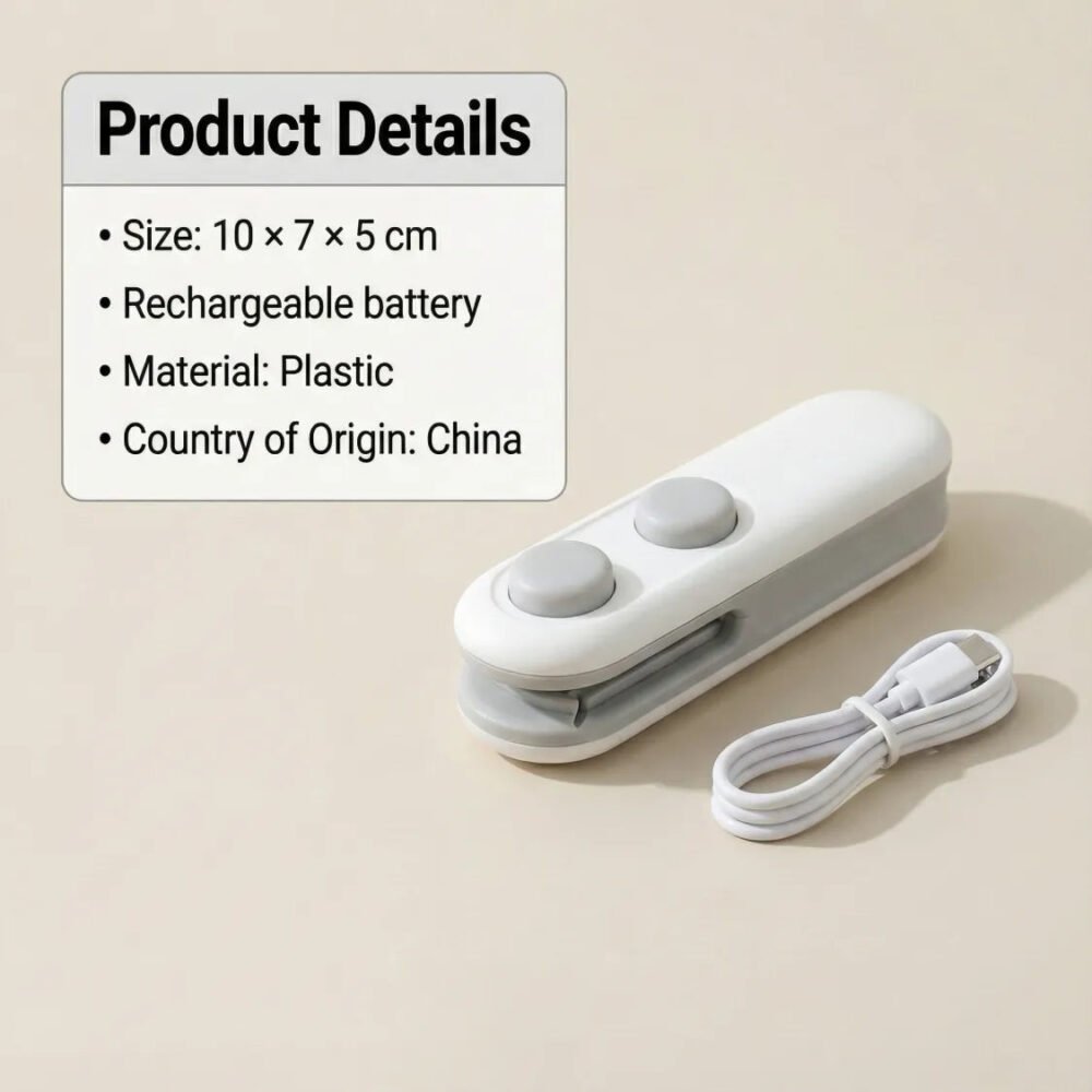 Mini Bag Sealer – 2 in 1 Portable Heat Seal & Cutter | ChefAura