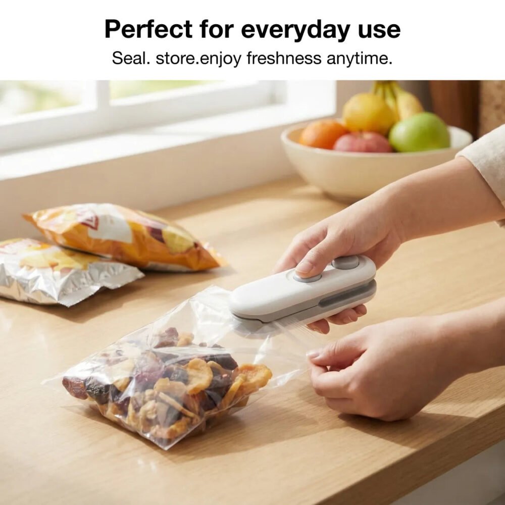 Mini Bag Sealer – 2 in 1 Portable Heat Seal & Cutter | ChefAura