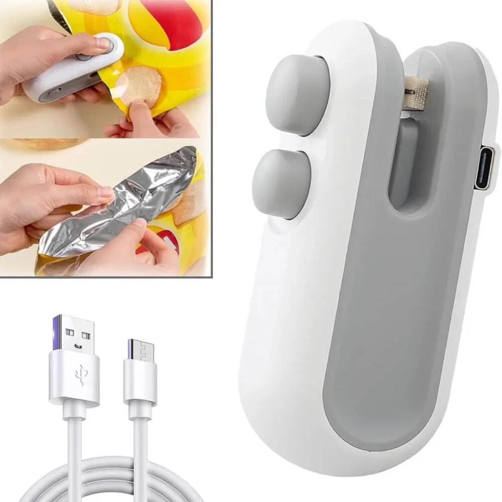 Mini Bag Sealer – 2 in 1 Portable Heat Seal & Cutter | ChefAura