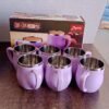 Double Wall Stainless Steel Mug Set – Insulated 6-Pc 200ml