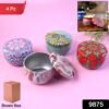 Mandala Printed Metal Candle Container – Reusable 4 Piece Set