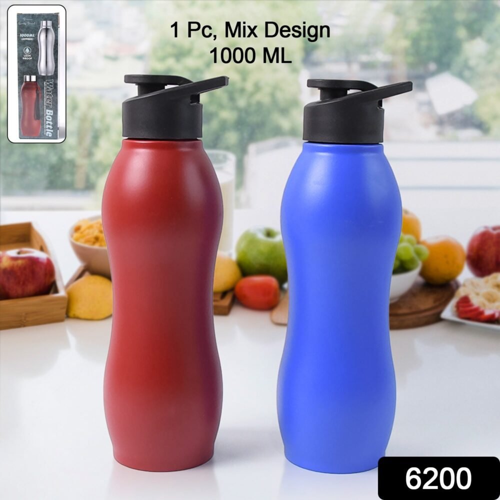 Stainless Steel Water Bottle 1000ML – Leakproof Matte Finish