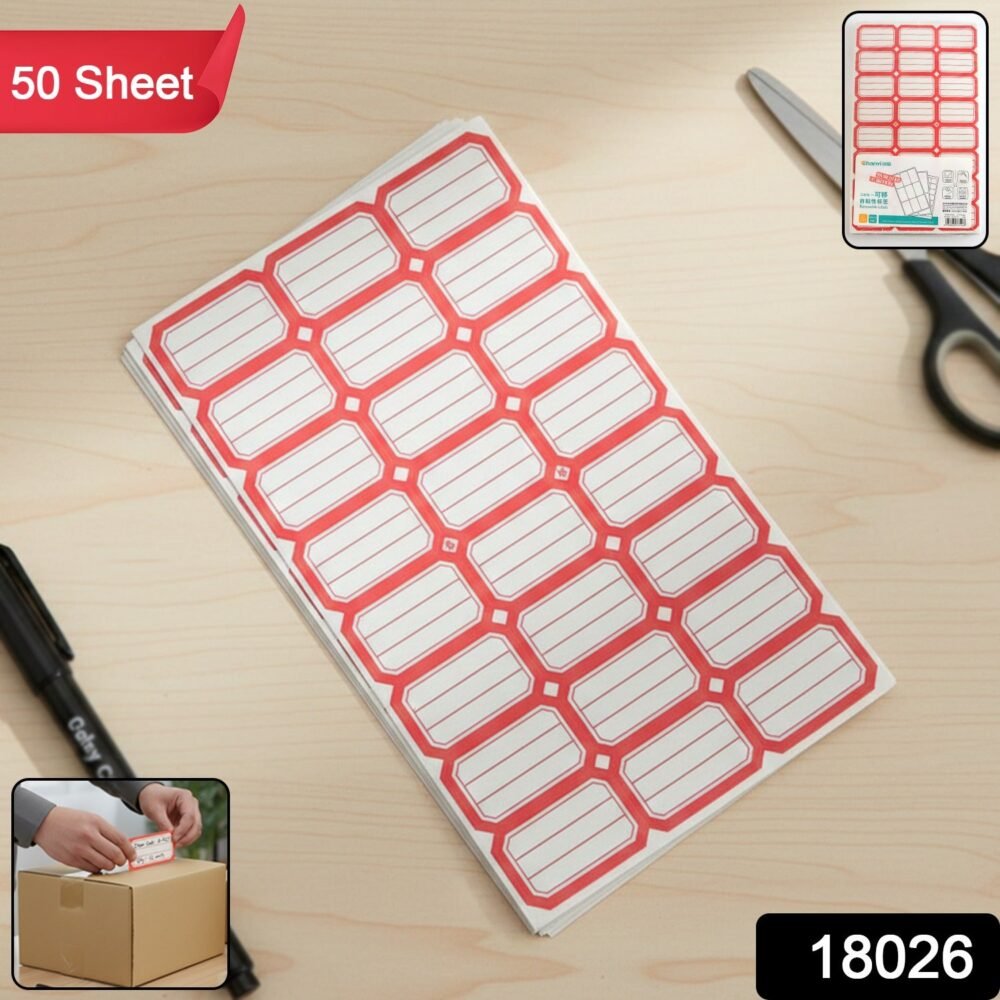 37718026-400Pc-DD_19052-4-Av-Sv.jpg Self-Adhesive Label Stickers – 50 Red & White Sheets for Easy Organization