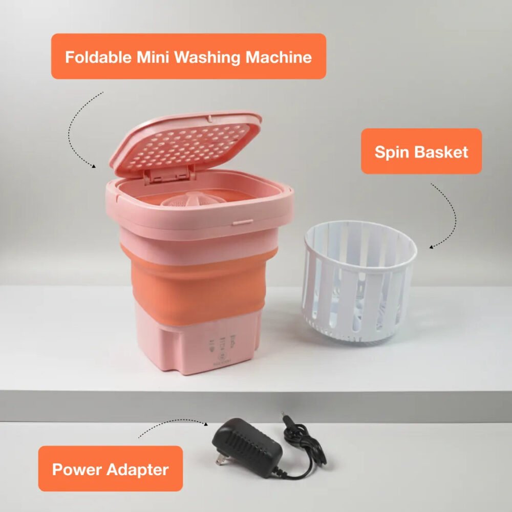 Portable Washing Machine ñ Foldable Mini Washer | Velvet Wipe