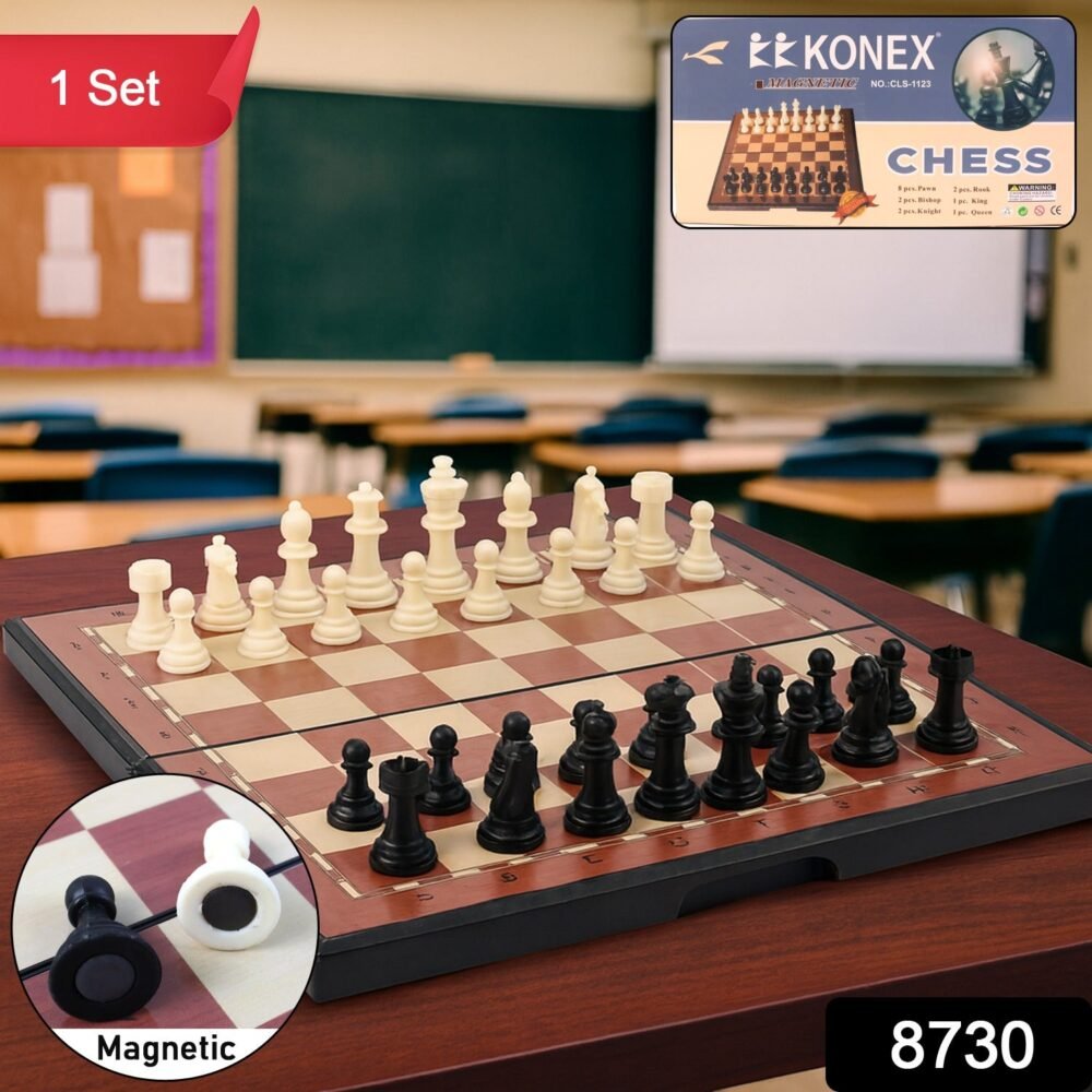 Portable Chess Set – Foldable, Travel-Friendly Vinyl Board with Plastic Pieces