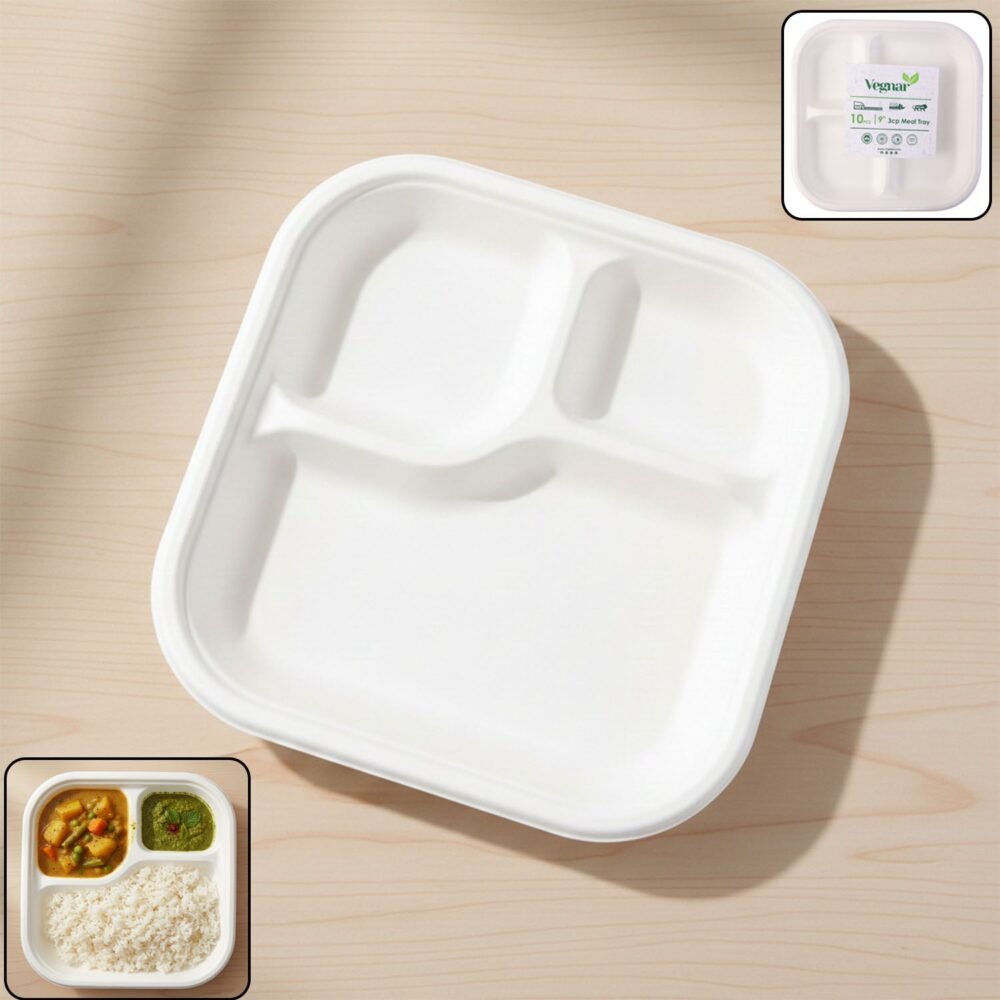 3CompartmentMealTray-WOSKU-01_ef947dea-df84-4902-ab25-264e735a6939.jpg Compostable Bagasse 3-Compartment Meal Plate – Eco-Friendly & Sturdy