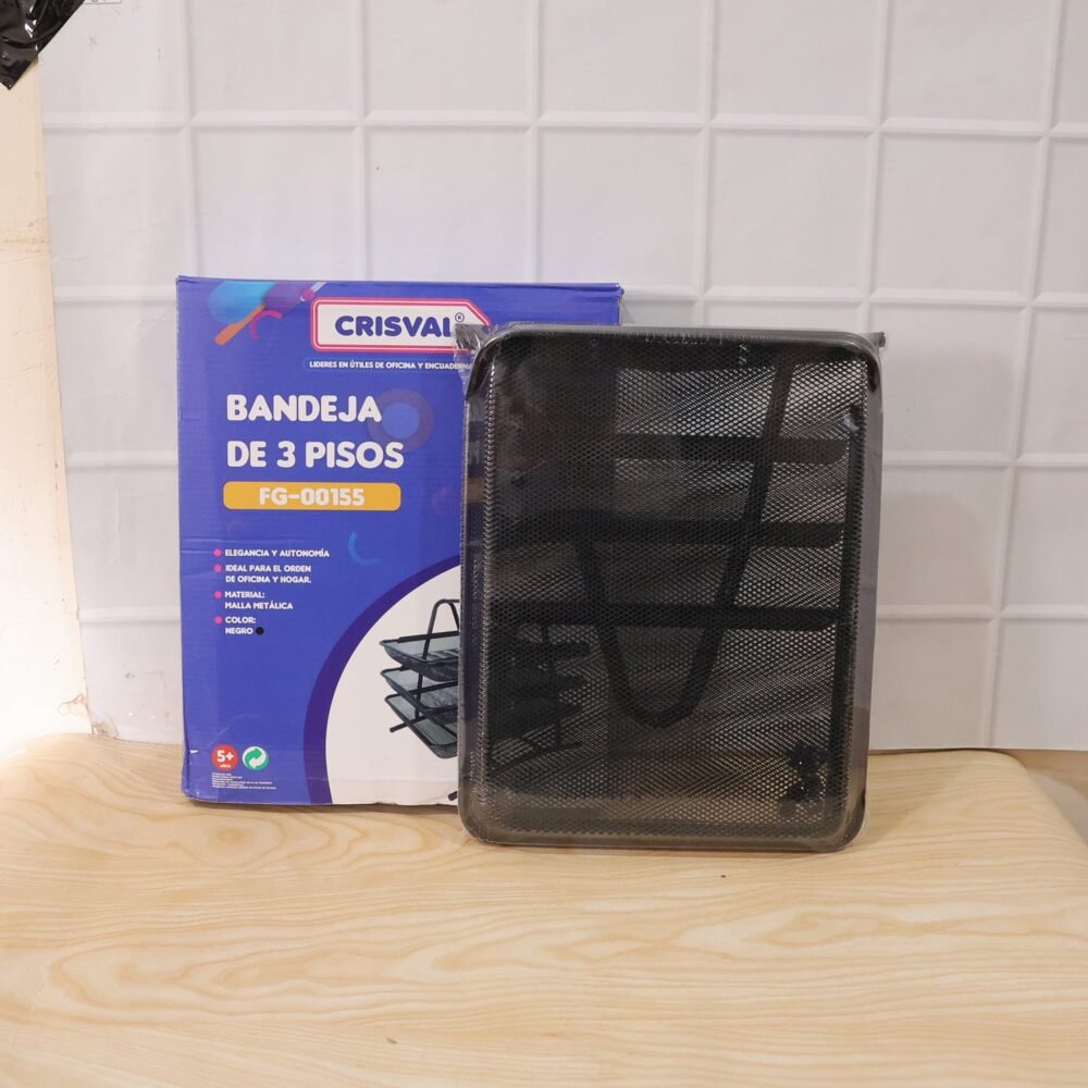 Organizer Rack – Durable 3-Tier Metal Storage for Office & Home
