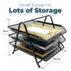 Organizer Rack – Durable 3-Tier Metal Storage for Office & Home
