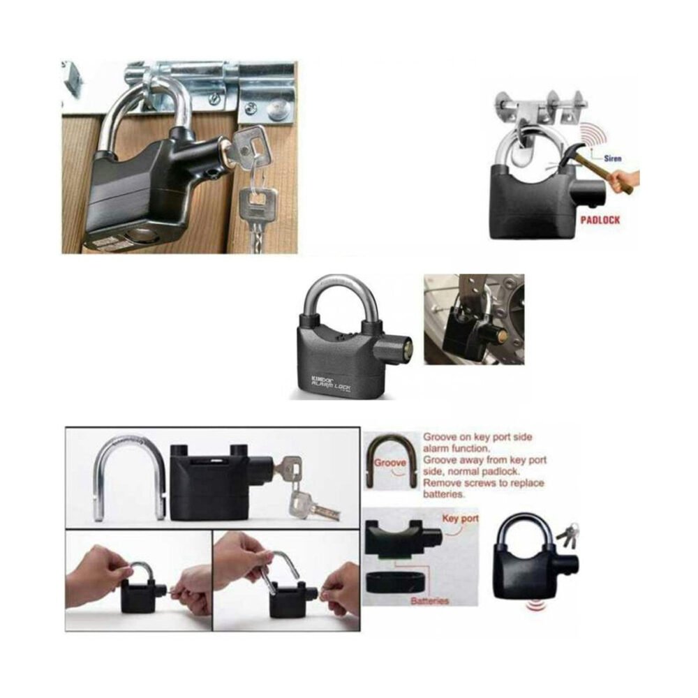 Anti Theft Pad Lock – Heavy Duty with 110dB Smart Alarm